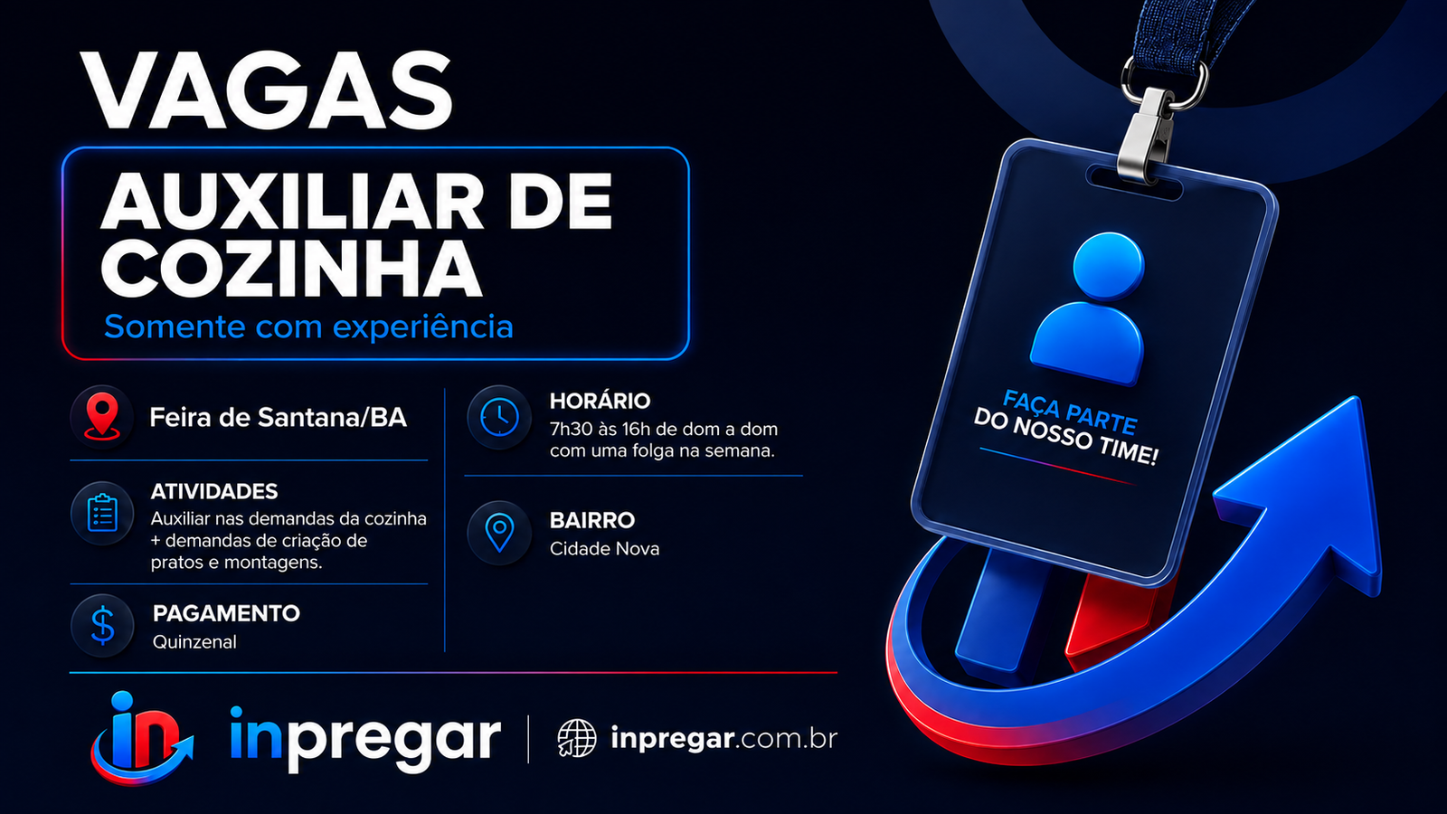 Imagem da vaga AUXILIAR DE COZINHA - Com Experiência